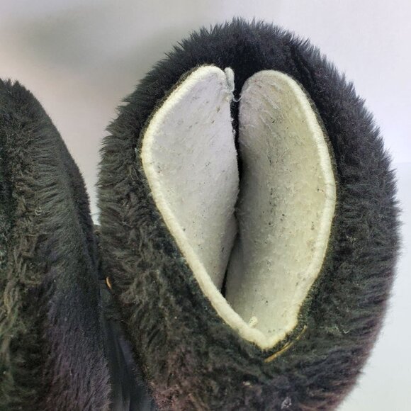Sorel Black Lace Up Fur Cuff Mid Calf Winter Boots Size 10 - Picture 5 of 9